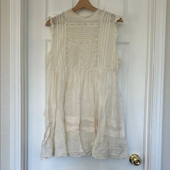 Free People Cream Mini Dress - Picture 1 of 9
